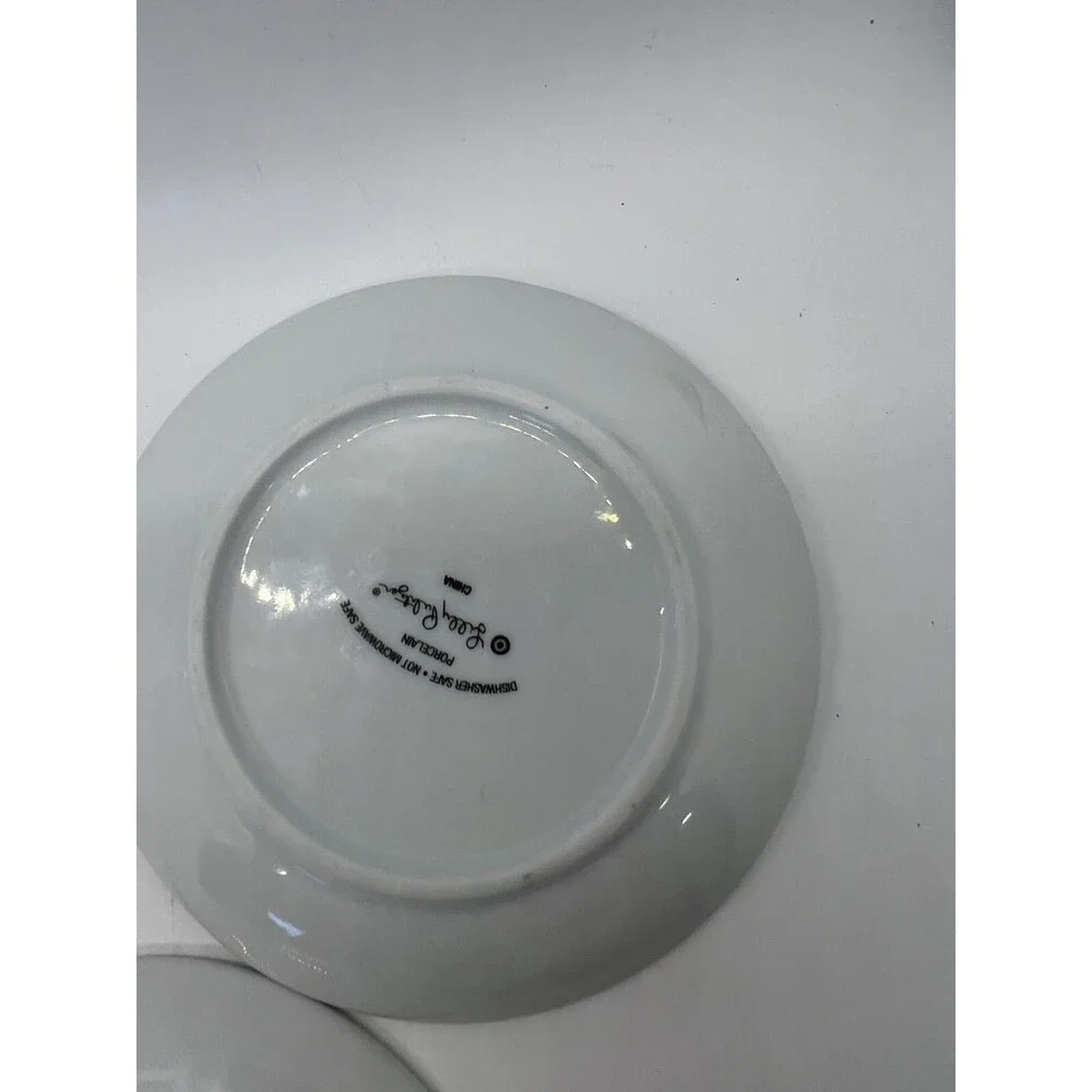 Set of 3 Lilly Pulitzer Target White Gold 5” plates elephant glass decor turtle